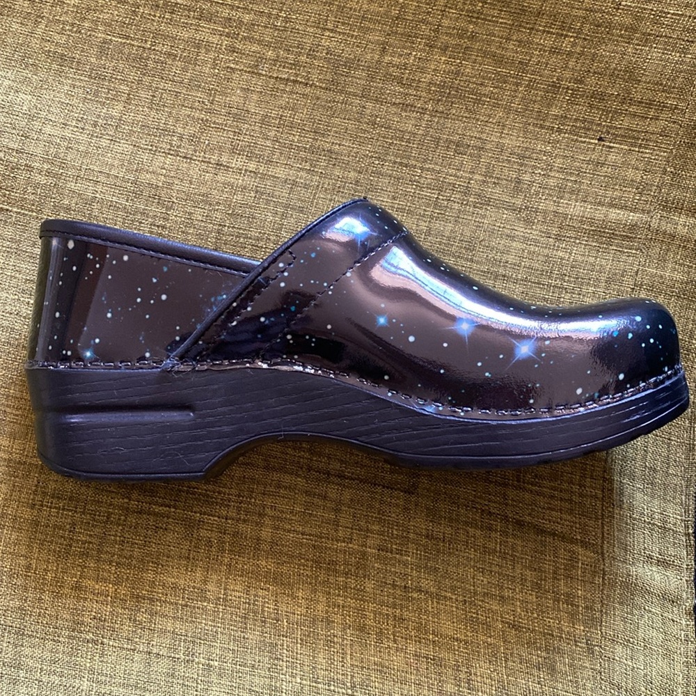 Dansko Star Gazer Night Sky Cosmos Galaxy professional clogs.